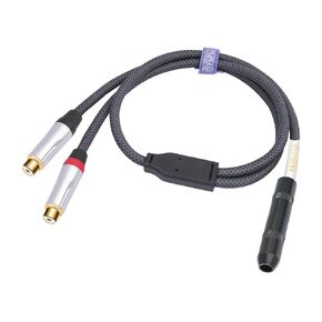 1Feet TRS Stereo 1/4 Female to Dual RCA Female Audio Cable,2 RCA Female to 6.35mm Female Y Splitter Cable,Amplifier Mixer Audio Player RCA to 1/4 Audio Cable