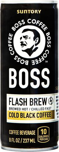 Boss Coffee by Suntory - Flash Brew Coffee Black Coffee الأصلي ، 8 أوقية 12 حزمة ، مستوردة من اليابان ، إسبرسو Doubleshot ، جاهزة للشرب ، Keto ودية ، نباتي ، لا سكر ، لا منتجات الألبان in Saudi Arabia