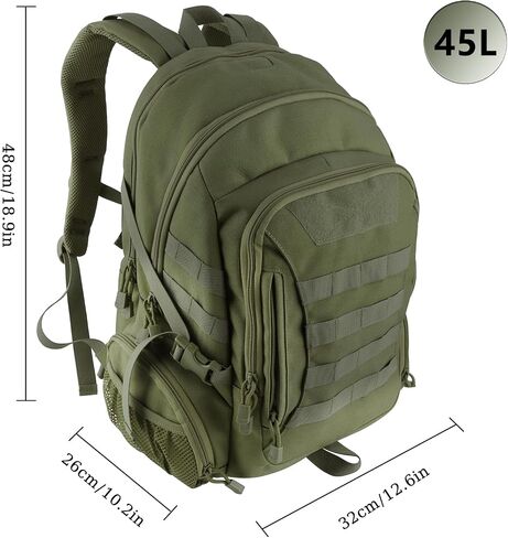 45L Tactical Military Backpack for Adults Fits 17 Inch Notebook in Saudi Arabia