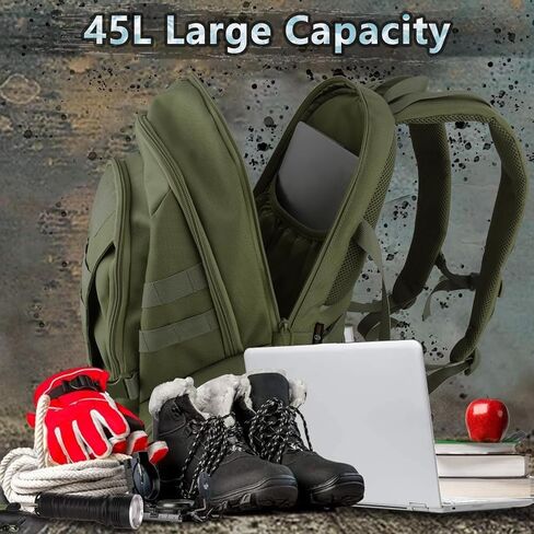 45L Tactical Military Backpack for Adults Fits 17 Inch Notebook in Saudi Arabia
