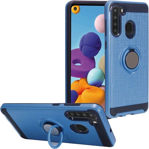 بالنسبة إلى Samsung Galaxy A21 (SM -A215) - علبة الهاتف المعدنية الألومنيوم مع حامل - Zy0 Gray in Kuwait