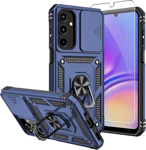 for Galaxy A16 5G Phone Case,Samsung Galaxy A16 5G Case,with Screen Protector and Camera Cover,[Military Grade] 16ft.Drop Tested Cover with Magnetic Kickstand Protective Case for Samsung A16 5G, Blue in Kuwait