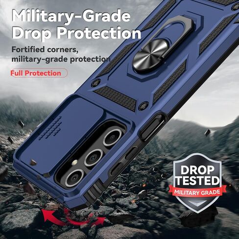 for Galaxy A16 5G Phone Case,Samsung Galaxy A16 5G Case,with Screen Protector and Camera Cover,[Military Grade] 16ft.Drop Tested Cover with Magnetic Kickstand Protective Case for Samsung A16 5G, Blue in Kuwait