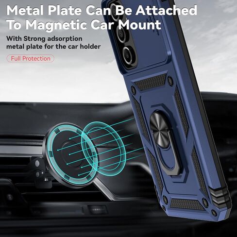for Galaxy A16 5G Phone Case,Samsung Galaxy A16 5G Case,with Screen Protector and Camera Cover,[Military Grade] 16ft.Drop Tested Cover with Magnetic Kickstand Protective Case for Samsung A16 5G, Blue in Kuwait