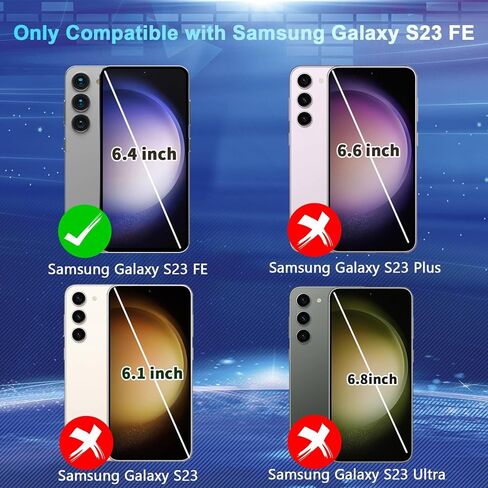 2 + 2 Pack Galaxy S23 Fe Privacy Screen Protector - 2 Pack Privacy Film + 2 Pack Camera Lens Prapted Glass ، Whight Clarity Bubble Protection ، Anti SPO in Kuwait