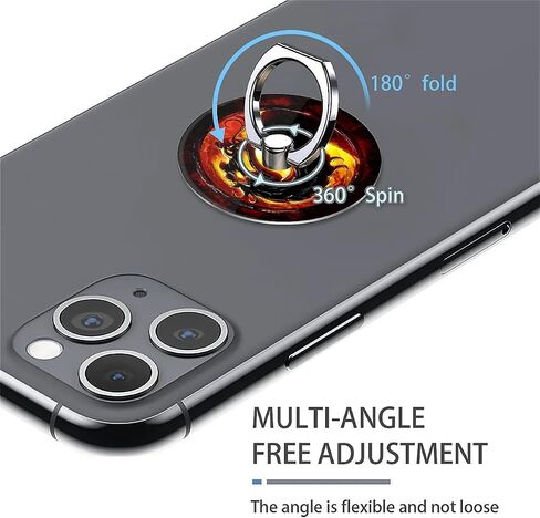 حامل حلقة إصبع الهاتف الخليوي حامل مناسب لـ iPhone ، نمط التنين الأحمر الذي يتميز بزاوية 360 درجة ، الهاتف الخليوي العالمي ، وأجهزة أقراص خلفية. in Kuwait