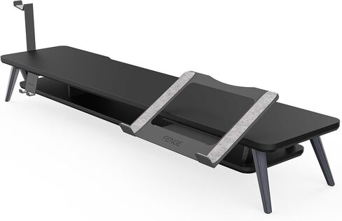 Fenge Dual Monitor Stand, Monitor Riser for 2 Monitors with Adjustable Laptop Riser , 42.5 Inch Desk Shelf for Top of Desk with Phone Holder& Headphone Stand in Kuwait