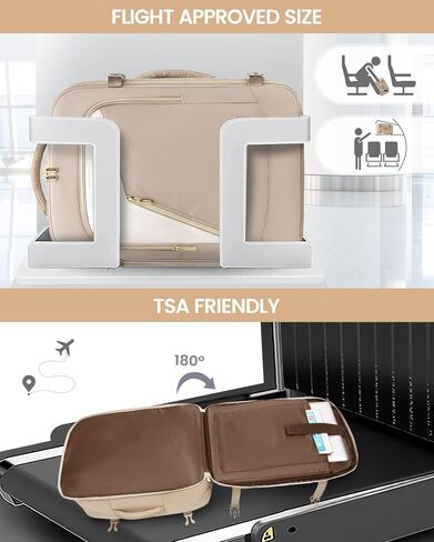 LOVEVOOK Travel Backpack for Women, 40L Carry on Backpack for Airplanes, Large TSA Personal Item Travel Bag Fits 17.3" Laptop, Water-Resistant Business Weekender Back Pack, 4Pcs in Kuwait