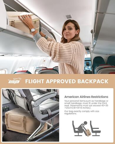 LOVEVOOK Travel Backpack for Women, 40L Carry on Backpack for Airplanes, Large TSA Personal Item Travel Bag Fits 17.3" Laptop, Water-Resistant Business Weekender Back Pack, 4Pcs in Kuwait