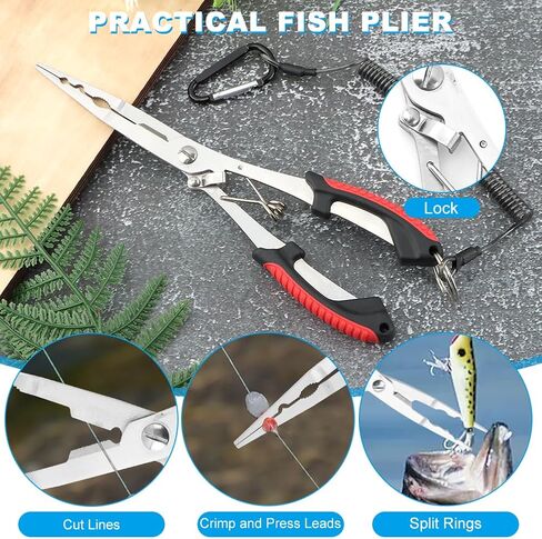 كماشة صيد الأسماك ومجموعة القابض ، معدات ومعدات الصيد من الفولاذ المقاوم للصدأ ، وملحقات الصيد ، أدوات الصيد ، هدايا صيد الأسماك للرجال in Kuwait