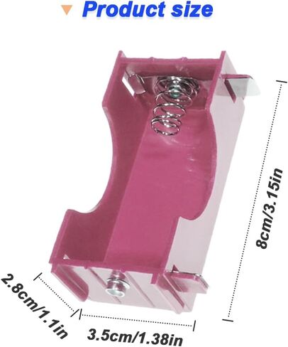 حامل بطارية الخلية D ، 80 × 35 ملم D Size Battery Case Science Physical Plastic D Battery حامل البطارية لتوصيلات متوازية أو سلسلة (10 حزمة ، وردي) in Kuwait