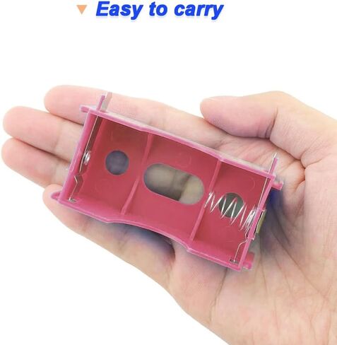 حامل بطارية الخلية D ، 80 × 35 ملم D Size Battery Case Science Physical Plastic D Battery حامل البطارية لتوصيلات متوازية أو سلسلة (10 حزمة ، وردي) in Kuwait