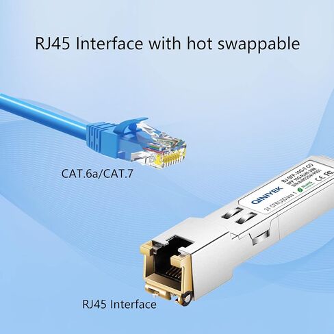 2Pack SFP+ إلى وحدة RJ-45 ، 10GBASE-T SFP+ ناقل النحاس GBIC TRANSSEIVER متوافق مع Cisco ، Meraki ، Ubiquiti ، D/TP Link ، Supermicro ، NetGear ، Broadcom ، المكونات والعب الساخنة ، 30 مترًا ، 30 مترًا. in Kuwait