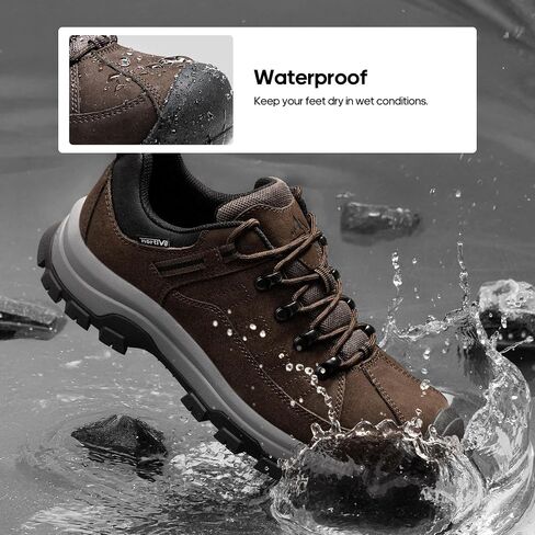 NORTIV 8 Men's Waterproof Hiking Shoes Non-Slip Trekking Trail Shoes Lightweight Durable Outdoor Work Shoes Bluff in Saudi Arabia
