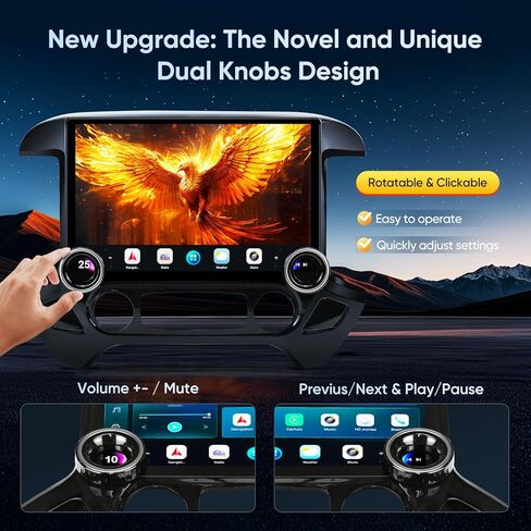 8G+128G CAR Radio لـ Chevy Silverado GMC Sierra Car Stereo 2014-2018 و Android13 و Dual Knobs 13.1 "Qualcomm 8 Core مع Carplay Android Auto و Off-Road و DTS و DSP و 4G LTE و 5G Wifi SWC in Kuwait