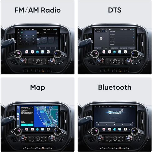 8G+128G CAR Radio لـ Chevy Silverado GMC Sierra Car Stereo 2014-2018 و Android13 و Dual Knobs 13.1 "Qualcomm 8 Core مع Carplay Android Auto و Off-Road و DTS و DSP و 4G LTE و 5G Wifi SWC in Kuwait