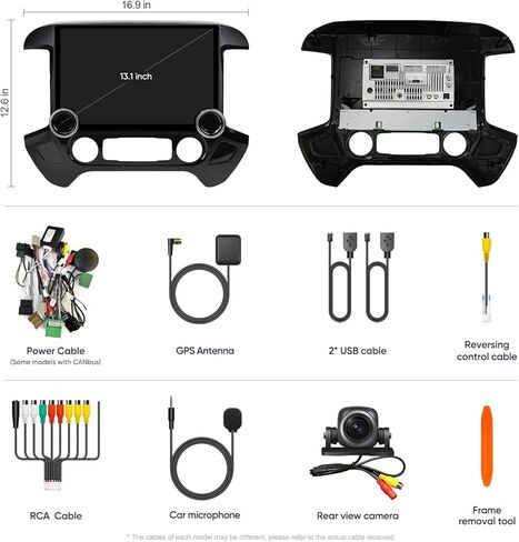 8G+128G CAR Radio لـ Chevy Silverado GMC Sierra Car Stereo 2014-2018 و Android13 و Dual Knobs 13.1 "Qualcomm 8 Core مع Carplay Android Auto و Off-Road و DTS و DSP و 4G LTE و 5G Wifi SWC in Kuwait