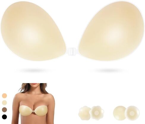 Sticky Bra 2 Pairs - Invisible Backless Strapless Bras, Sticky Boobs for Women Push Up, Adhesive Bra with Nipple Covers in Saudi Arabia