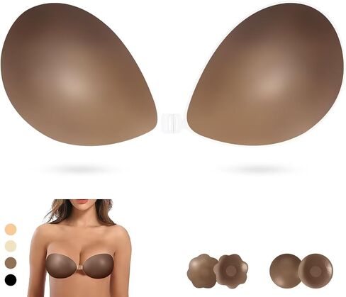 Sticky Bra 2 Pairs - Invisible Backless Strapless Bras, Sticky Boobs for Women Push Up, Adhesive Bra with Nipple Covers in Saudi Arabia
