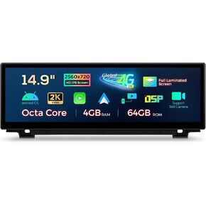 XTRONS 14.9 Inch Android 13 Car Stereo for BMW F10/F11 (2013-2016) NBT System, 2K IPS Touch Screen 4+64GB Global 4G Car Radio GPS Navigation Support Wireless Car Play Android Auto