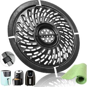 BeranWung 2QT Air Fryer Crisper Plate Tray for Chefman/Dash/PowerXL/Bella Pro Series Air Fryers, Upgraded Round Nonstick Air Fryer Grill Plate Pan Rack Grate for 2QT Air Fryers