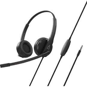 Creative HS-230 USB & 3.5 mm On-Ear Headset with Noise-Cancelling Mic, Inline Mic Mute/Volume Control, Plug-and-Play for Video Calls