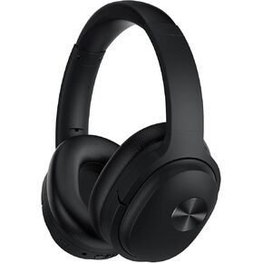 SE7 Active Noise Cancelling Headphones Bluetooth Headphones with Microphone Wireless Headphones Over Ear, Deep Bass, Comfortable Protein Earpads, 30 Hours Playtime for Travel/Work, Black