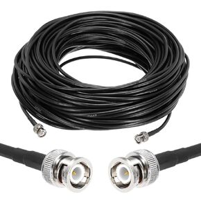 MECCANIXITY 1PCS RG58 Coaxial Cable 150ft/45.7 M, BNC Male to BNC Male Coax Cable 50 Ohm Low Loss Cable for CB Radio, Ham Radio, Antenna Analyzer