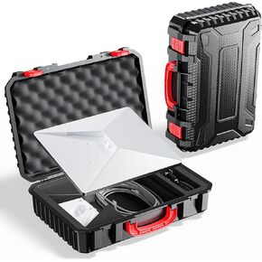 Ultra-Hard Travel Case Fits Starlink Mini Dish Kit -Waterproof Organizer/Storage box For Starlink Mini, Kickstand, Pipe Adapter, Power Supply, Cables, Ethernet Cables,Accessories