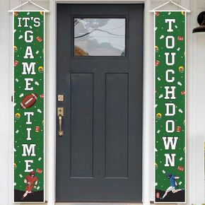 Katchon ، Xtralarge Football Door Banner - 72 × 12 بوصة | BACKDROP BANNER BANNER الرأسية ، زخارف حفلات كرة القدم | زخارف حفلة عيد ميلاد كرة القدم | خلفية كرة القدم لصالح حفل ​​كرة القدم