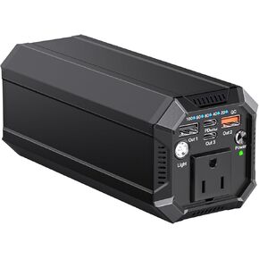 Portable Laptop Power Bank, 98Wh/27000mAh Portable Charger with 100W AC Outlet, 65W PD Laptop Battery Bank Power Supply for Camping, Outdoors, Home Emergency Outage