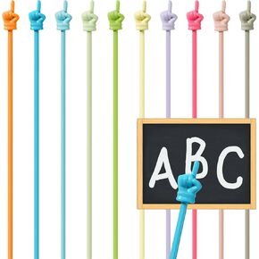 10 Pcs Pointer Stick for Classroom, Colorful Finger Pointer Stick,Cute Teacher Pointer Stick, Finger Pointers for Kids Reading, Finger Pointer Stick