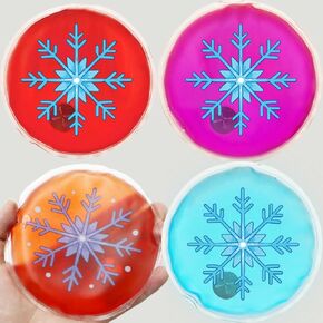 Click Gel Heat Packs, Snap Click Hand Warmer, Large Pocket Heat Pack, Winter Hand Warmer, Outdoor Sports Hand Warmer (Hexagon-4pack)