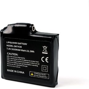 Dr.Warm 7.4V 3000MAH Rechargable Lipolymer Battery for Heated Socks/ 1PCS
