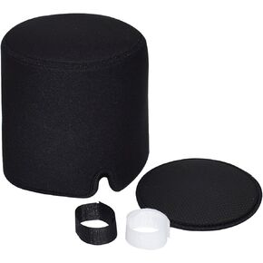 Sqrmekoko Neoprene Protective Cover Case with Silicone Anti-Slip Pad for Homepod Speaker-Black