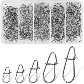 Crankbait Snaps Fishing Snap Clips Kit,210pcs Duo Lock Snaps Swivel Quick Change Power Fishing Clips Fast Snaps Fishing Speed Clips Lure Connector Saltwater Freshwater