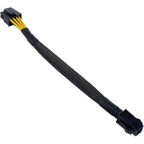 ZLKSKER 4 Pin to 8 Pin CPU Power Cable/Adapter (8 Inch, 18AWG), 4 Pin Female to 8 Pin (4+4) Male Connector, ATX 12V Internal Power Extension Cable