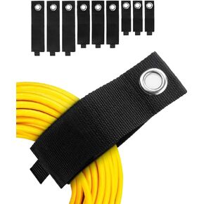 Heavy-Duty Storage Straps - 9 Pack Hook and Loop Hanging Extension Tool Cord Straps Organizer for Cable Management, Rope, Hoses, RV and Garage Organization - includ 10-inch/13-inch /17-inch