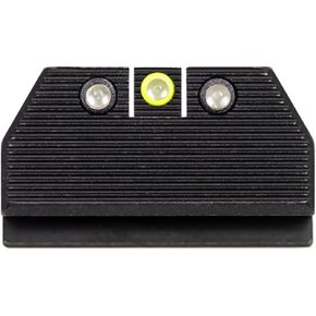 Night Fision Optics Ready Stealth .286-.355 Night Sight Set Compatible with CZ P-10 C/F/S - Yellow Front Ring, Black Rear Rings