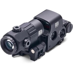 HHS VI Holographic Hybrid Sight - EXPS3-2 with G43 Magnifier, Micro 3 Power Magnifier with Quick Disconnect, Switch to Side (STS) Mount in Black