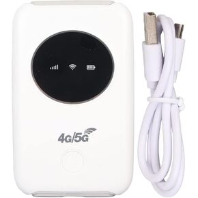 4G/5G WiFi Hotspot, Unlocked USB WiFi Modem with SIM Card Slot, Portable Travel Router for Smartphone Tablet Laptop, Supports 300Mbps, 10 Device Connectivity
