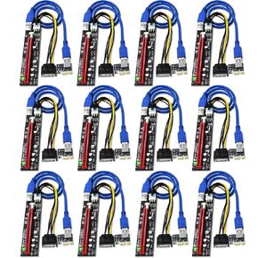 GLOTRENDS PCIe 1X to 16X Riser Cable for GPU Bitcoin & Crypto Mining (12)