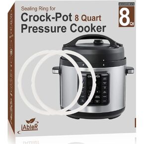 Original Sealing Ring for Crock Pot 8 Quart Pressure Cooker - Replacement Silicone Gasket Seal Rings for 8 Quart Pressure Cooker Crock-Pot 8 Qt [SCCPPC800-V1] Model Accessories Parts 2-Pack