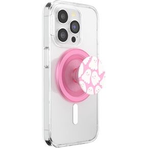 PopSockets Round Phone Grip Compatible with MagSafe, Adapter Ring Included, Phone Holder, Wireless Charging Compatible - Kawaii Ghosties