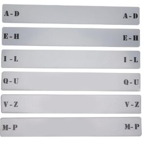 Record Divider Card, Acrylic Category Tab with AZ Alphabet LP Separators, Horizontal Label Record Organizer Index Card for Record Shelf Storage