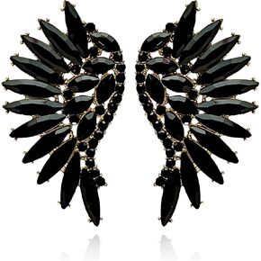 Bohemian Wings Rhinestone Sparkling Crystal Chandelier Stud Earrings for Women Girls Wedding Prom in Kuwait