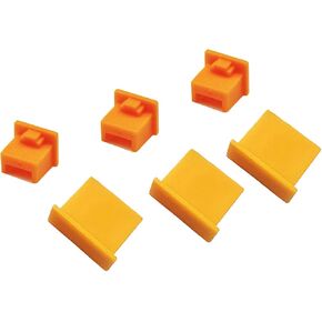 20 PCS Universal Laptop Plastic Dust Plugs Protector Stopper Cover Computer Port Cover PC Interface Stopper Socket protect Kit for Ethernet Hub Port RJ45, USB A type socket (Yellow)