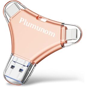 Flash Drive for iPhone Photo Storage Stick 128GB, iPhone USB Flash Drive for Save More Photos and Videos. Flash Drive for iPhone Compatible with iPhone/iPad/Android/PC.No App Required.