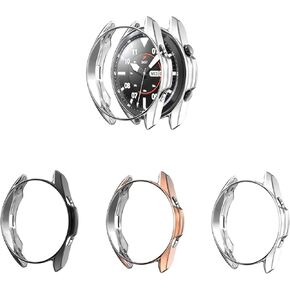 Covers Compatible with Samsung Galaxy Watch 3 Case 41MM 45MM, Soft Plated TPU Scratch-Resistant Protector Cover Case for Galaxy Watch 3 Smartwatch (2#3Colors, 41mm)