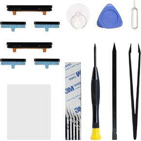 2 Pack for Galaxy S9 & S9 Plus Power Volume Button Replacement Repair Part, Side Buttons Compatible with S9 & S9 Plus, with Toolkit, Black